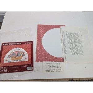Lynn Craft Mats 'N Stitches Old Friends 50-580 Cross Stitch Missing Thread